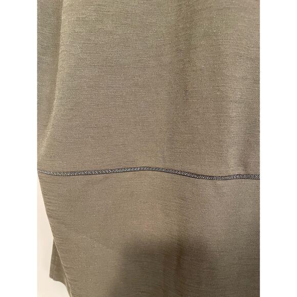 Chico's Bead Trim Knit Top green solid short sleeve casual tee Size 1 US Med. - Picture 3 of 7